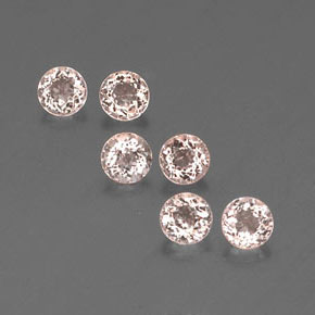 2.13 ct Pink Morganite Gemstone, Morganite Gem in Round Facet Shape for Sale.