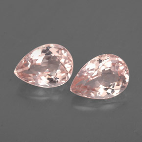 1.42 ct Pink Morganite Gemstone, Morganite Gem in Pear Facet Shape for Sale.