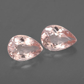 1.42 ct Pink Morganite Stone, Natural Morganite in Pear Facet Shape for Sale