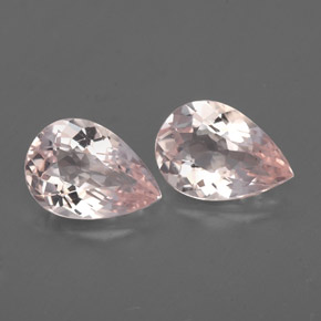 1.21 ct Pink Morganite Gemstone, Morganite Gem in Pear Facet Shape for Sale.