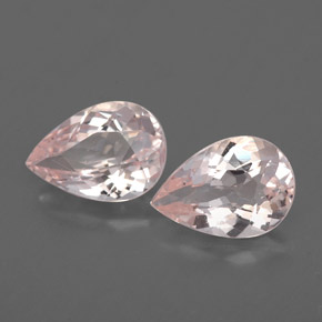 1.21 ct Pink Morganite Stone, Natural Morganite in Pear Facet Shape for Sale