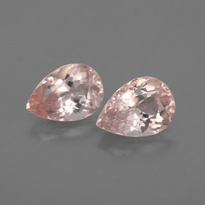 1.38 ct Pink Morganite Gemstone, Morganite Gem in Pear Facet Shape for Sale.