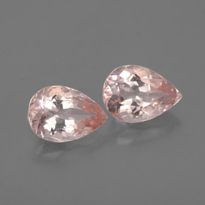 1.38 ct Pink Morganite Stone, Natural Morganite in Pear Facet Shape for Sale
