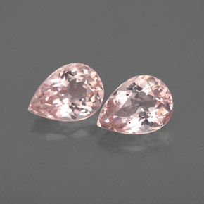 1.44 ct Pink Morganite Gemstone, Morganite Gem in Pear Facet Shape for Sale.