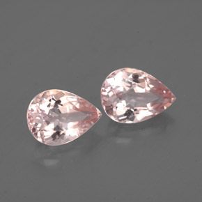 1.44 ct Pink Morganite Stone, Natural Morganite in Pear Facet Shape for Sale