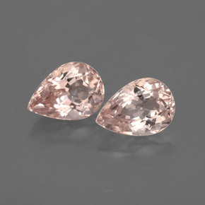 1.51 ct Pink Morganite Gemstone, Morganite Gem in Pear Facet Shape for Sale.