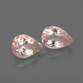 1.51 ct Pink Morganite Stone, Natural Morganite in Pear Facet Shape for Sale