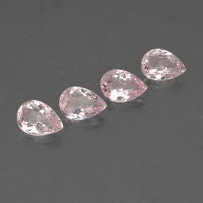 2.42 ct Pink Morganite Stone, Natural Morganite in Pear Facet Shape for Sale