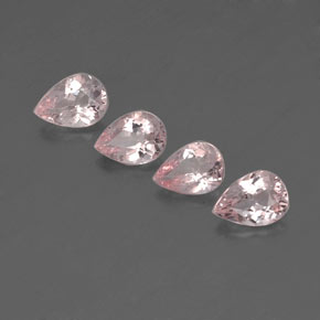2.39 ct Pink Morganite Gemstone, Morganite Gem in Pear Facet Shape for Sale.