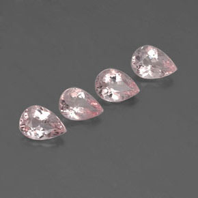2.39 ct Pink Morganite Stone, Natural Morganite in Pear Facet Shape for Sale