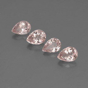2.71 ct Pink Morganite Gemstone, Morganite Gem in Pear Facet Shape for Sale.