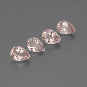 2.71 ct Pink Morganite Stone, Natural Morganite in Pear Facet Shape for Sale