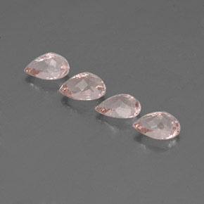 Morganite Gemstone in 7 x 5 mm (calibrated) Size for Sale, Morganite Stone in Salmon Pink Color