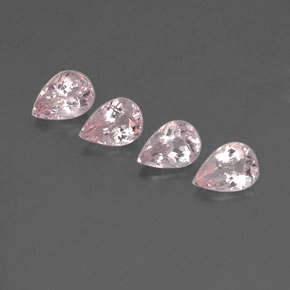 2.40 ct Pink Morganite Gemstone, Morganite Gem in Pear Facet Shape for Sale.