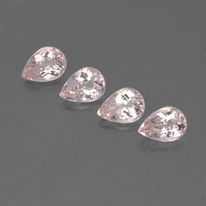 2.62 ct Pink Morganite Gemstone, Morganite Gem in Pear Facet Shape for Sale.