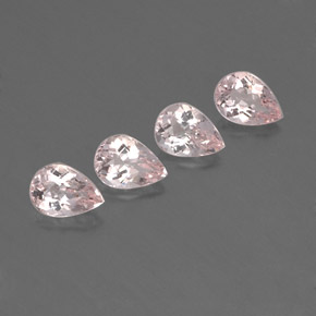 2.62 ct Pink Morganite Stone, Natural Morganite in Pear Facet Shape for Sale