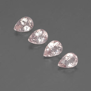 2.60 ct Pink Morganite Gemstone, Morganite Gem in Pear Facet Shape for Sale.