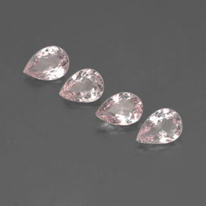 2.22 ct Pink Morganite Gemstone, Morganite Gem in Pear Facet Shape for Sale.