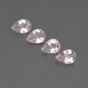 2.13 ct Pink Morganite Gemstone, Morganite Gem in Pear Facet Shape for Sale.