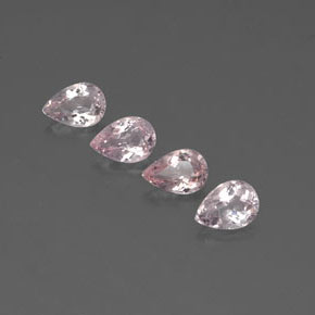 2.24 ct Pink Morganite Gemstone, Morganite Gem in Pear Facet Shape for Sale.
