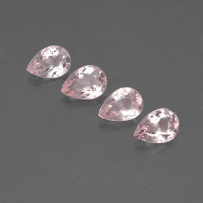 2.35 ct Pink Morganite Gemstone, Morganite Gem in Pear Facet Shape for Sale.