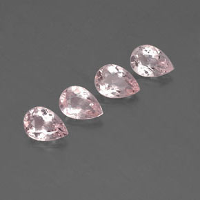 2.35 ct Pink Morganite Stone, Natural Morganite in Pear Facet Shape for Sale