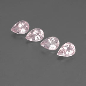 2.37 ct Pink Morganite Gemstone, Morganite Gem in Pear Facet Shape for Sale.