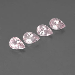 2.37 ct Pink Morganite Stone, Natural Morganite in Pear Facet Shape for Sale