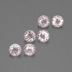 2.23 ct Pink Morganite Gemstone, Morganite Gem in Round Facet Shape for Sale.