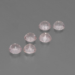 Morganite Gemstone in 4.5 mm Size for Sale, Morganite Stone in Light Pink Color
