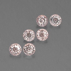 2.33 ct Pink Morganite Gemstone, Morganite Gem in Round Facet Shape for Sale.