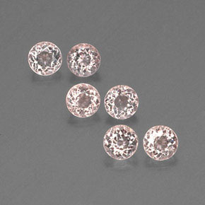 2.33 ct Pink Morganite Stone, Natural Morganite in Round Facet Shape for Sale