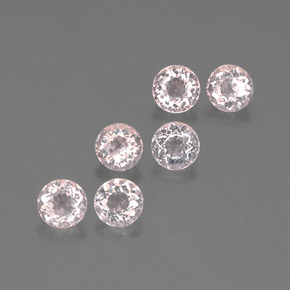 2.28 ct Pink Morganite Stone, Natural Morganite in Round Facet Shape for Sale