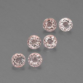 2.28 ct Pink Morganite Gemstone, Morganite Gem in Round Facet Shape for Sale.