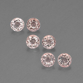 2.28 ct Pink Morganite Stone, Natural Morganite in Round Facet Shape for Sale