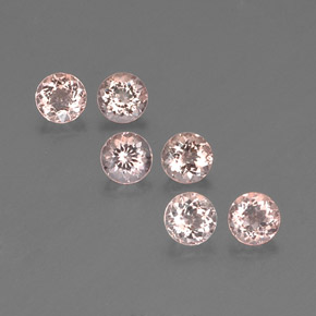 2.10 ct Pink Morganite Gemstone, Morganite Gem in Round Facet Shape for Sale.