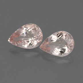 1.32 ct Pink Morganite Stone, Natural Morganite in Pear Facet Shape for Sale