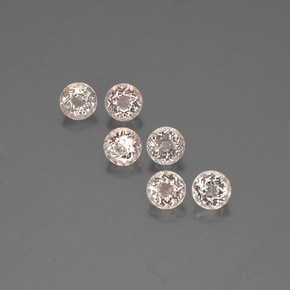 3.35 ct Pink Morganite Gemstone, Morganite Gem in Round Facet Shape for Sale.