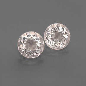 1.37 ct Pink Morganite Gemstone, Morganite Gem in Round Facet Shape for Sale.