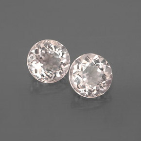 1.37 ct Pink Morganite Stone, Natural Morganite in Round Facet Shape for Sale