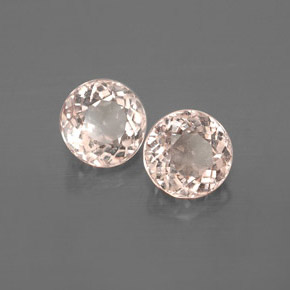 1.35 ct Pink Morganite Stone, Natural Morganite in Round Facet Shape for Sale