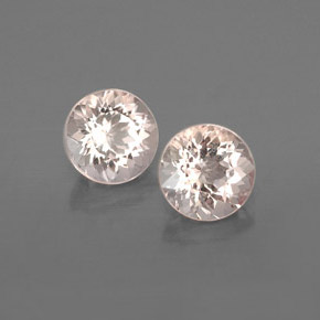 1.26 ct Pink Morganite Stone, Natural Morganite in Round Facet Shape for Sale
