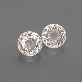 1.31 ct Pink Morganite Gemstone, Morganite Gem in Round Facet Shape for Sale.