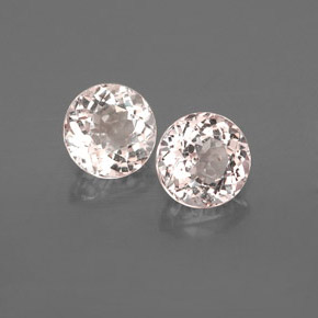 1.31 ct Pink Morganite Stone, Natural Morganite in Round Facet Shape for Sale