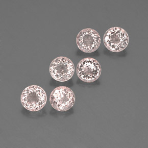 3.25 ct Pink Morganite Stone, Natural Morganite in Round Facet Shape for Sale
