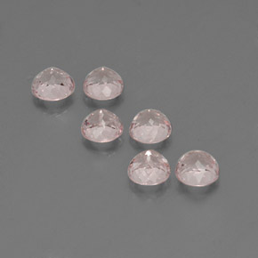 Morganite Gemstone in 5 mm (calibrated) Size for Sale, Morganite Stone in Salmon Pink Color