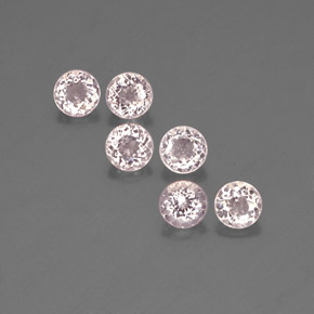 2.25 ct Pink Morganite Gemstone, Morganite Gem in Round Facet Shape for Sale.