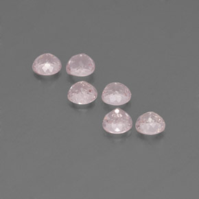 Morganite Gemstone in 4.6 mm Size for Sale, Morganite Stone in Light Pink Color