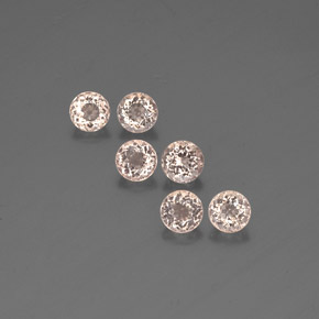 3.11 ct Pink Morganite Gemstone, Morganite Gem in Round Facet Shape for Sale.
