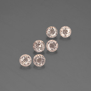 3.11 ct Pink Morganite Stone, Natural Morganite in Round Facet Shape for Sale